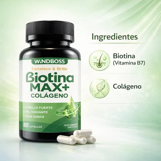 Biotina MAX + Colágeno ( Windboss )